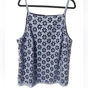 Anthropologie Maeve Cutout Blue Tank Size 22W